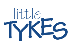 Little Tykes logo in blue text with playful lettering inside a rounded square border.